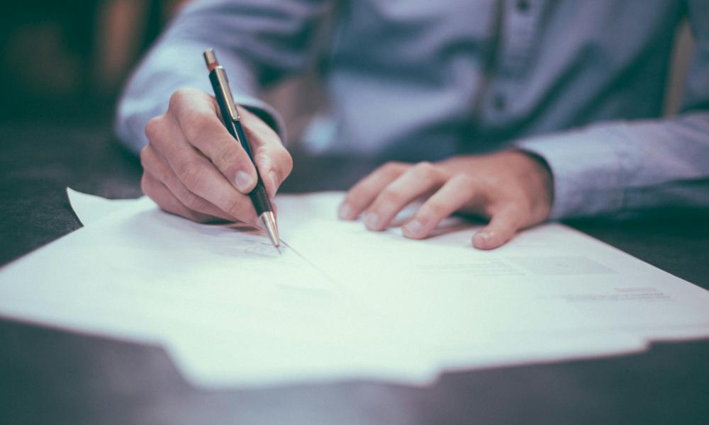 Signing a document